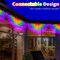 Pride Flag Lights Pride Decorations Lights Outdoor Pride Bunting for Pride Month Connectable, 250LEDs Waterproof Rainbow Flag LED Net Lights, Pride Month Decorations for Room, Yard, Party, Office